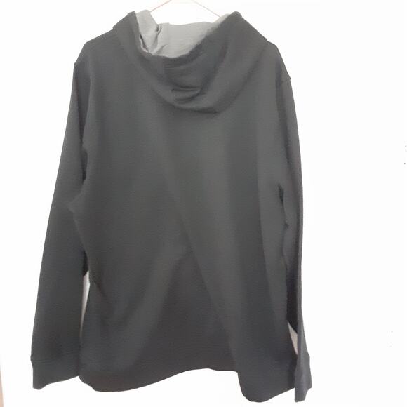 Under Armor Hoodie Mens XXL 2XL Black Loose Fit Big Logo Sweater Pocket - Picture 6 of 8